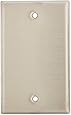 Leviton 84014-40 1-Gang, No Device Blank Wallplate, Standard Size, Box Mount, Stainless Steel