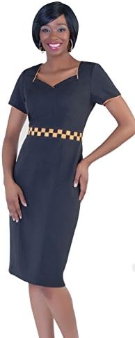 Tally Taylor church suit 9331-BLACK/GOLD (REGULAR SIZE)