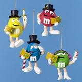 4 M&MS BLOW MOLD ORNAMENT - 3-3.5 M&MS BLOW MOLD ORNAMENT SET OF 4 - Christmas Ornament