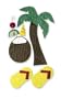 Paper Bliss Adhesive Embellishments: Tropical Vacation Assorted, 4/Pkg.