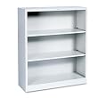 Metal Bookcase - 3 Shelves, 34-1/2w x 12-5/8d x 41h, Light Gray(sold individuall)