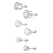 Sterling Silver CZ Solitaire Earring Set (3-pair - 5, 7, 9 mm)
