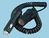 12V Car Curly Cord Cigar Lighter Power Extension Lead 2 Metre Max Length - GVC