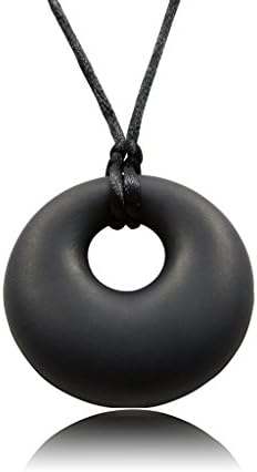 Munchables Silicone Teething Pendant - Yummy-gummy (Black)