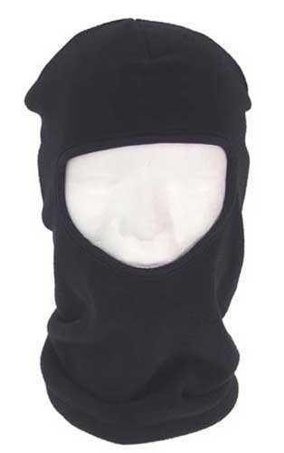Fleece Sturmhaube 1-Loch schwarz