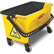 RUBBERMAID Pedal Wring Bucket, Yellow