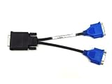 Molex DMS-59 LFH-59 to DUAL 2 x SVGA 15 Pin Cable DELL MATROX Nvidia ATI , Gold-plated contacts , Brand NEW
