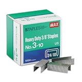 3/8 Leg Length Flat Clinch Hvy-Duty Staples for MXBHD3DF Stapler, 5000/box