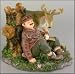 Deer Hunter Sleeping Against Log