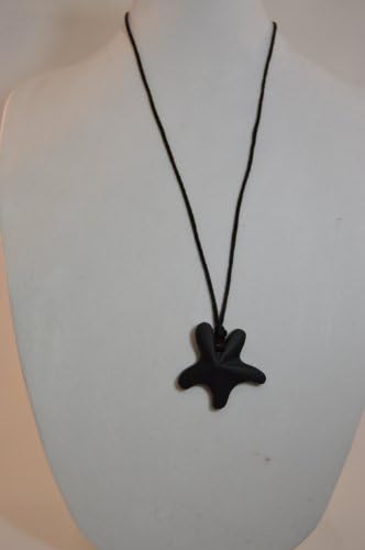Stella Mamma NonToxic Fashion Silicone Necklace Star Black
