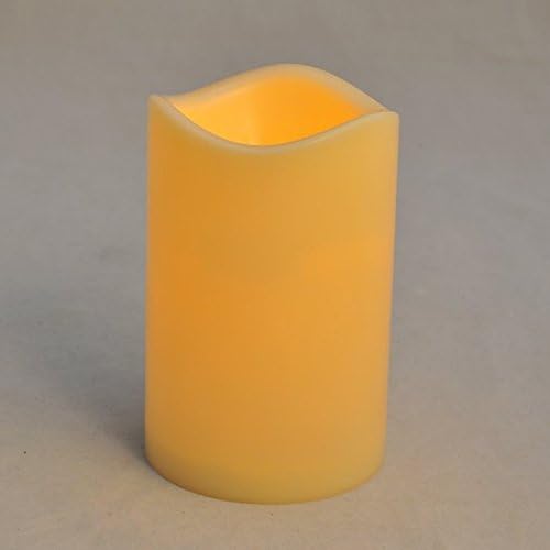 Chericare Set of 3 Melted Edge Led Flameless Candles with Remote Control timer Yellow color