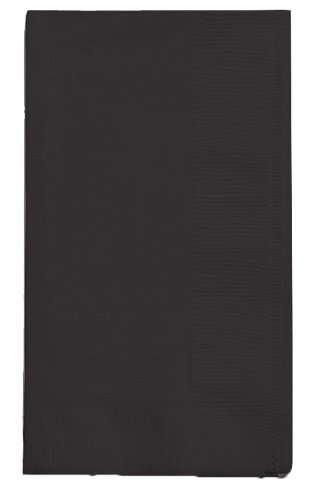 Creative Converting Touch of Color 2-Ply 50 Count Paper Dinner Napkins, Black Velvet
