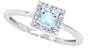 0.45ct Emerald Cut Aquamarine and Diamond Ring in 10Kt White Gold-7
