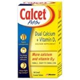 Calcet Dual Calcium + Vitamin D3 Calcium Supplement Tablets 100 tablets