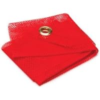 16' x 16' Red Mesh Warning Flag with Grommets