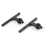 uxcell チャックキー　コレットキー　メタル　ブラック　5mm　10mm　5.5 x 3.4cm　41g　2個入り