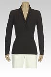 Draped Neck Empire Knit Top