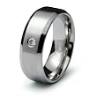 Stainless Steel Ring with CZ (Sizes 8-12)