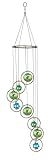 Red Carpet Studios Venetian Glass Spiral Tunes Wind Catcher, 32-Inch Long, Circle