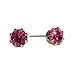 14k Gold Tone Crystal Pink Tourmaline Birthstone Stud Earrings for October