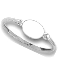 Silverflake -Oval Engravable Childrens Bangle