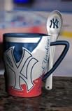 New York Yankees Baseball Team 15oz Sculpted Coffee Mug with Spoon