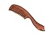 Mixed Tooth Comb Handmade Purpleheart Wood Comb with Handle - WC013