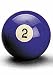 Sports : Pool-Ball Nr. 2 - 57,2 mm