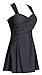 Women's Elegant Crossover Bathing suit Plus Size Swimdress One Piece Swimsuit