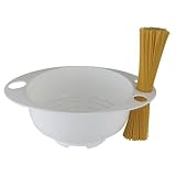 Faringdon Colander with pasta measures white plastic