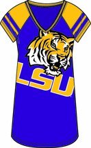 Louisiana State (LSU) Tigers Ladies' Next Generation Jersey Nightgown / Shirt (Large)