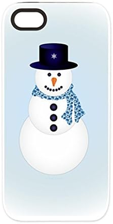 iPhone 5 or 5S Tough Rugged Case Snowman with Winter Blue Aura