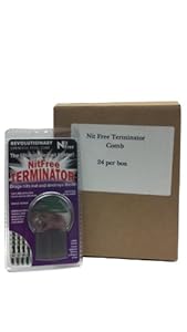 BULK (24)Nit Free Terminator Lice Comb, Professional Stainless Steel Louse and Nit Comb for Head Lice Treatment, Removes Nits