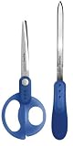 Westcott SmoothGrip Scissor and Letter Opener, 8 Inches, Blue, 2 Pack (13924)
