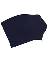 Seamless Bandeau Strapless Tube Top Bra Navy Blue