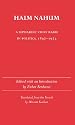 Haim Nahum: A Sephardic Chief Rabbi in Politics, 1892-1923 (Judaic Studies Series)