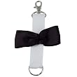 Bow Key Chain - White/Black