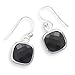 Sterling Silver 10mm Square Faceted Black Onyx title=