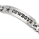 Stainless Steel Dallas Cowboys Team Name and Logo ID Bracelet - 8''