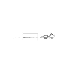 18 kt White Gold Box Chain Necklace 0.5 mm 18" - 18kt White Gold