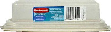 Childrens Toyshop  Kitchen & Housewares : Rubbermaid #3930-RD-CLR White Plastic Butter Dish