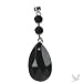 Dress My Cupcake 1.5 Black Faceted Classic Magnetic Hanging Crystal, Set of 6 - Wedding, Reception Decor, Hanging Crystal Garland