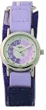 105034CC Girls Learn to tell the Time Watch with Purple / Lilac Dial and Purple Velcro Strap