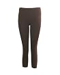 Brown Seamless Capri Leggings Three Quarter Length