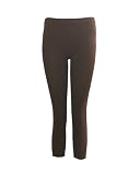 Brown Seamless Capri Leggings Three Quarter Length