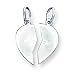 Sterling Silver 2-piece I Love You Disc Charm with 20 inch Sterling Silver Chain