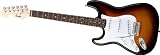 Squier by Fender Stratocaster Left-Handed Electric Guitar, Brown Sunburst Rosewood Fretboard