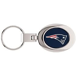 New England Patriots Domed Metal Keychain