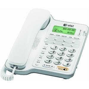 AT&T CL2909 Corded Phone, White, 1 Handset