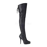 Devious Women's Indulge 3011 Thigh High Boots,Black,15 M